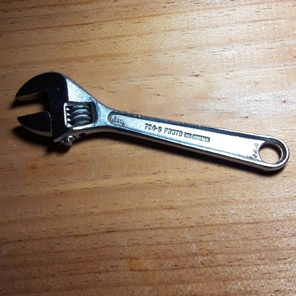 RARE VINTAGE PROTO 704 S LOS ANGELES USA 4" ADJUSTABLE WRENCH